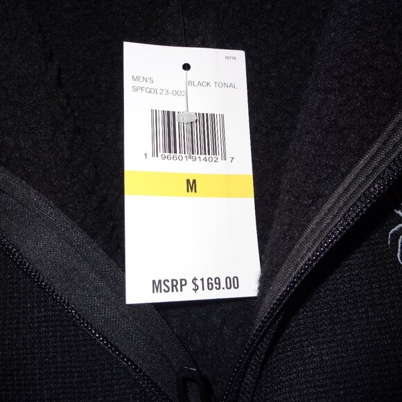 NWT Spyder Men's Core Sweater Heavy Weight Black Full Zip Jacket Size Medium - Picture 6 of 8